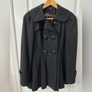 Guess Women's Black Skirted Coat